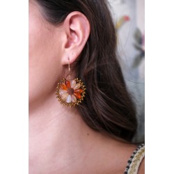 créole bohème cornaline boucles d'oreilles Olivia Bijouterie