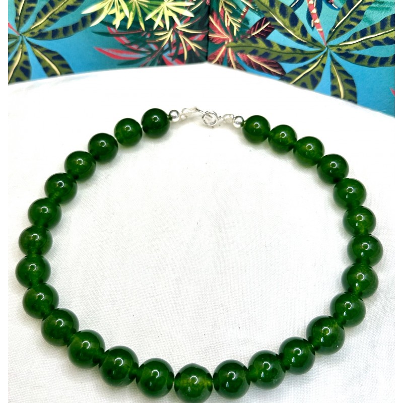 Choker Olivia Bijouterie Lyon croix-rousse Perles de Jade naturelle