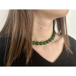 Choker perles de jade ras-le-cou olivia bijouterie Lyon Croix-Rousse