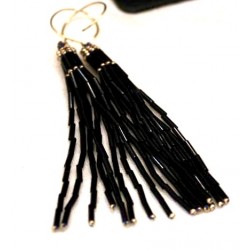 Frange Pompon Noir