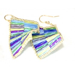 Boucles d'oreilles chips miyuki perles et bijoux olivia bijouterie Lyon croix-rousse