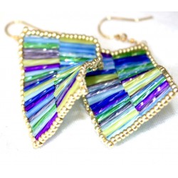 Boucles d'oreilles chips miyuki perles et bijoux olivia bijouterie Lyon croix-rousse