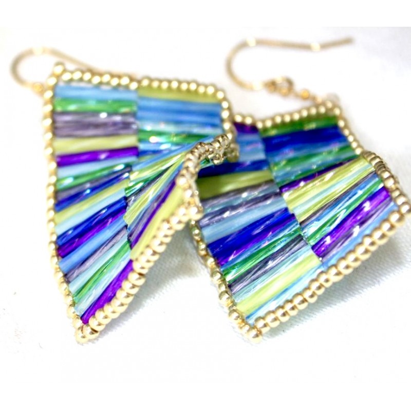Boucles d'oreilles chips miyuki perles et bijoux olivia bijouterie Lyon croix-rousse Boucles d'oreilles chips miyuki perles et bijoux olivia bijouterie Lyon croix-rousse