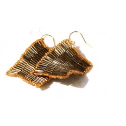 Boucles d'oreilles chips miyuki perles et bijoux olivia bijouterie Lyon croix-rousse