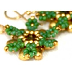 Boucles d'oreilles fleurs miyuki perles et bijoux olivia bijouterie Lyon croix-rousse