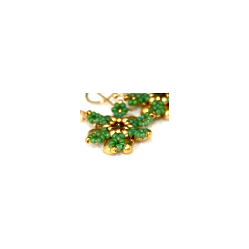 Boucles d'oreilles fleurs miyuki perles et bijoux olivia bijouterie Lyon croix-rousse Boucles d'oreilles fleurs miyuki perles et bijoux olivia bijouterie Lyon croix-rousse