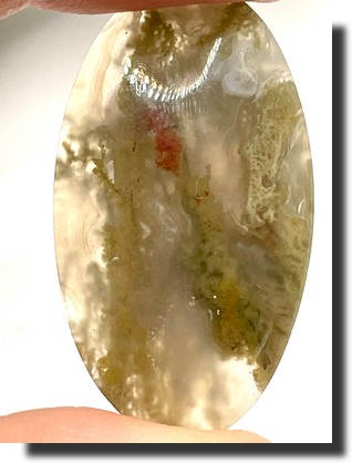 Agate mousse Sertie Clos Argent Scarabosse