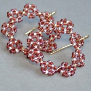 Couronne de fleur Grenat / Perle