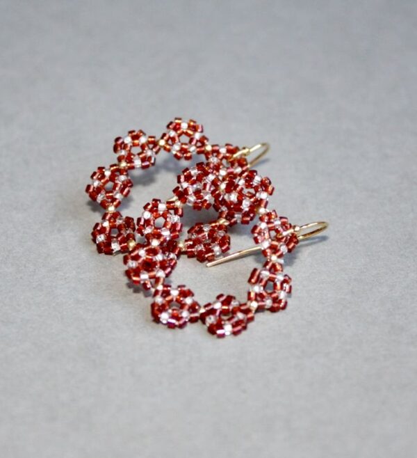 Couronne de fleur Grenat / Perle