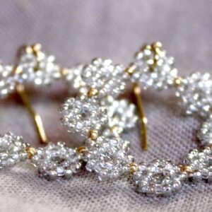 Couronne de fleur Blanc / Perles