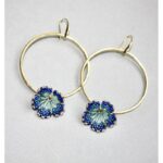 Créoles Fleur bleue