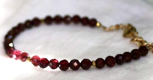 Grenat Rondelle facettes