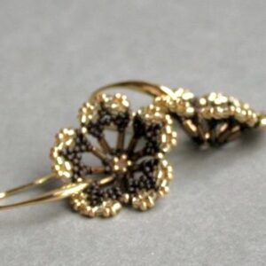 Fleur Miyuki Chocolat Olivia Bijouterie