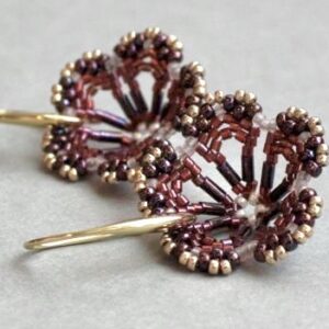 Fleur Miyuki Rouge grenat