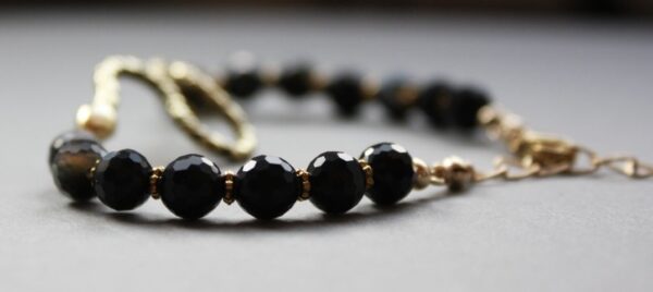 Bracelet Serpent Agate Noire rubanée