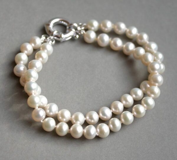 Bracelet double rang Perles de Culture