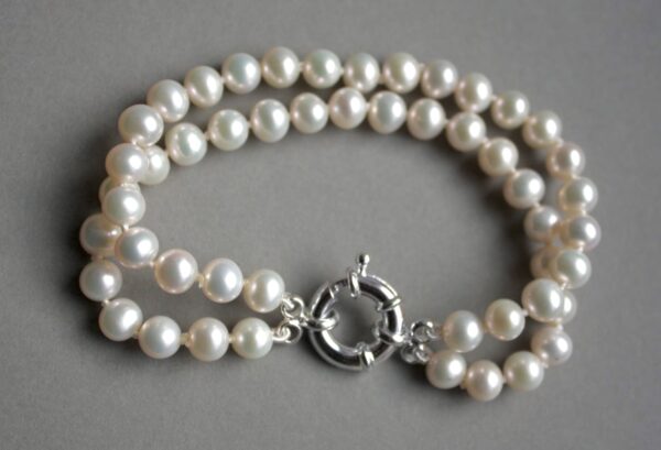 Bracelet double rang Perles de Culture