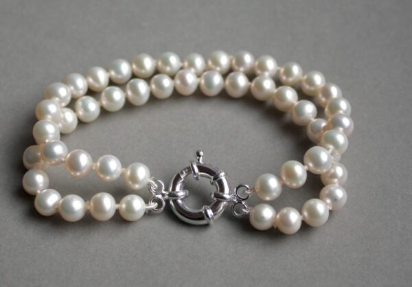 Bracelet double rang Perles de Culture