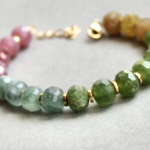 Tourmaline candy facettes