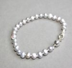 Bracelet Perles Culture Grise et fermoir bijoutier