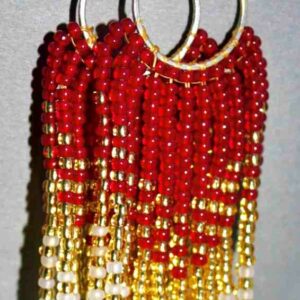 Demoiselle rubis Perles de Rocaille Olivia Bijouterie Base argent