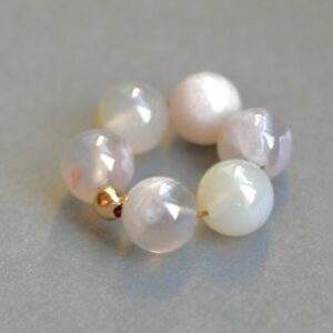 Fleur Pierre Fine Pour Créole - Agate Fleur de Cerisier AA