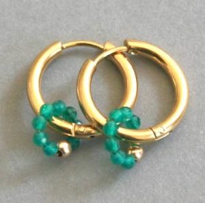 Créoles Agates Vertes