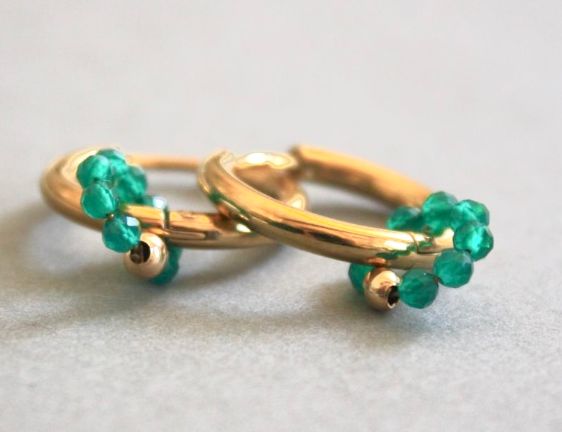 Créoles Agates Vertes