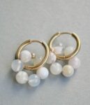 Créoles Agate Fleur de Cerisier AA