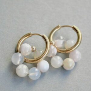 Créoles Amazonite Multicolore de Brésil AB