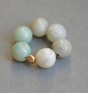 Fleur Pierre Fine Pour Créole - Amazonite Multicolore du Brésil AB