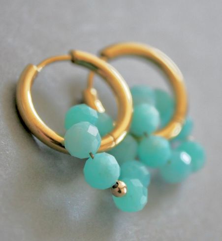 Créoles Amazonite du Pérou AA