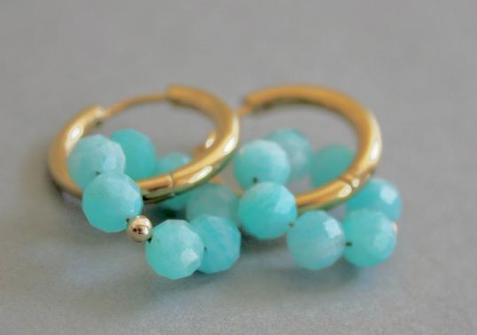 Créoles Amazonite du Pérou AA