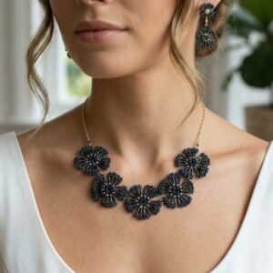 Collier Fleurs Perles Miyuki