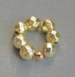 Fleur Pierre Fine Pour Créole - Hématite Or Jaune