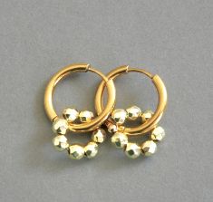 Créoles Hématites Or Jaune