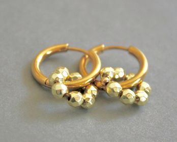 Créoles Hématites Or Jaune