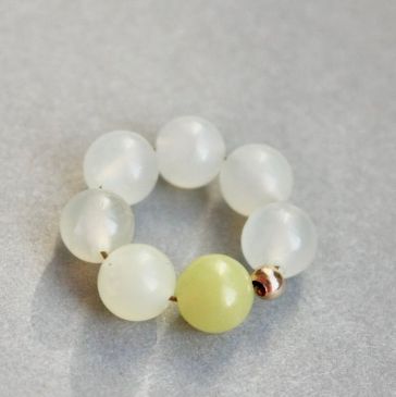 Fleur Pierre Fine Pour Créole - Jade de Chine