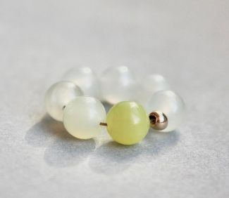 Fleur Pierre Fine Pour Créole - Jade de Chine