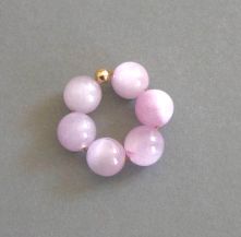 Fleur de Pierre Fine pour Créoles Kunzite du Brésil AA