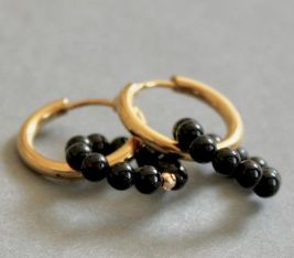 Créoles Tourmaline Noire AA